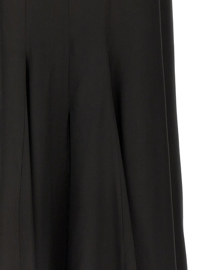 Dress by DI.LA3 PARI' for women in silk crepe black features an sultry silhouette defined by a and , falling to an sultry long for a sultry look.