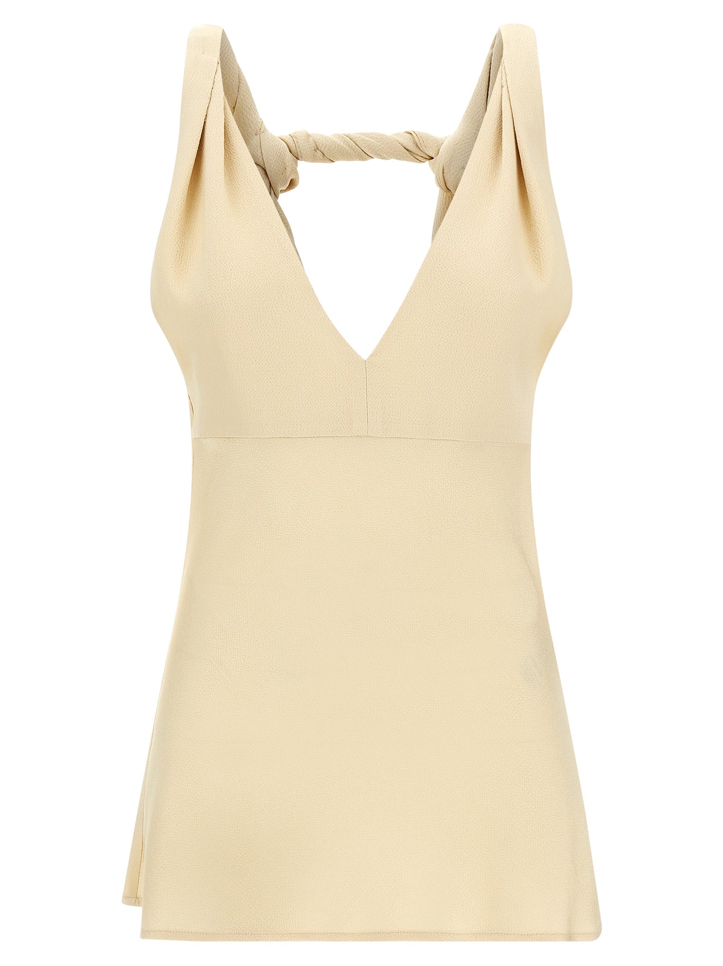 Shirt by Armarium for women in viscose beige presents a discerning silhouette, showcasing a sophisticated v-neck neckline and for a truly discerning finish.