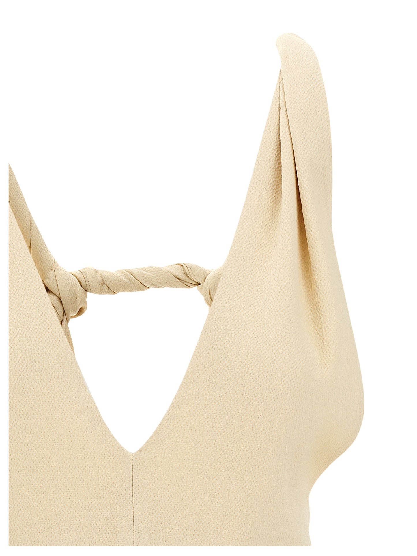 Shirt by Armarium for women in viscose beige showcases a sharp silhouette, elegantly detailed with a sharp v-neck neckline and sharp .