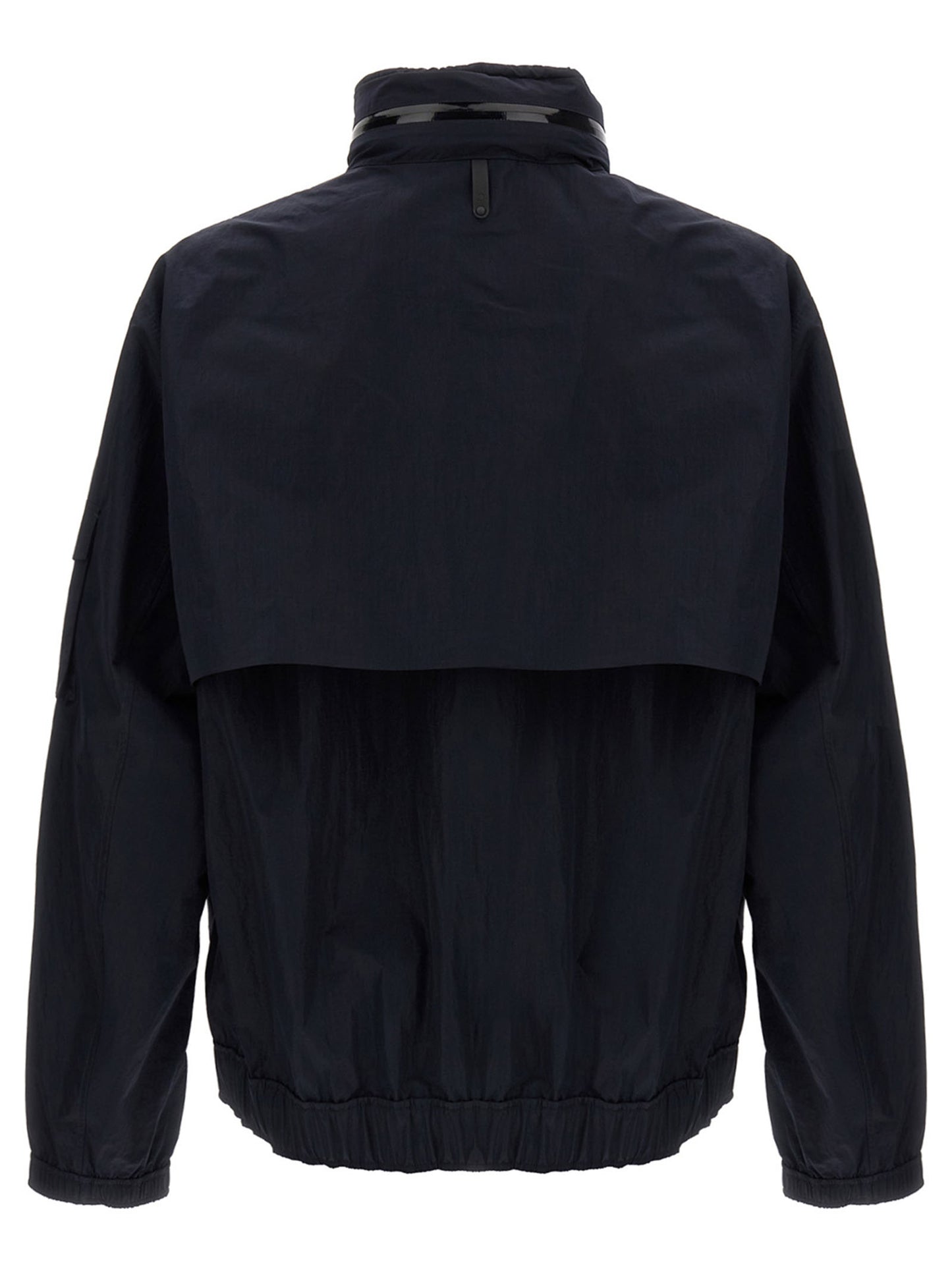 Hooded Windbreaker Jacket by Mackage for men in polyamide blue showcases a urban chic silhouette, detailed with a urban chic hooded neckline and functional breathable-design, hooded & windproof for a polished finish.