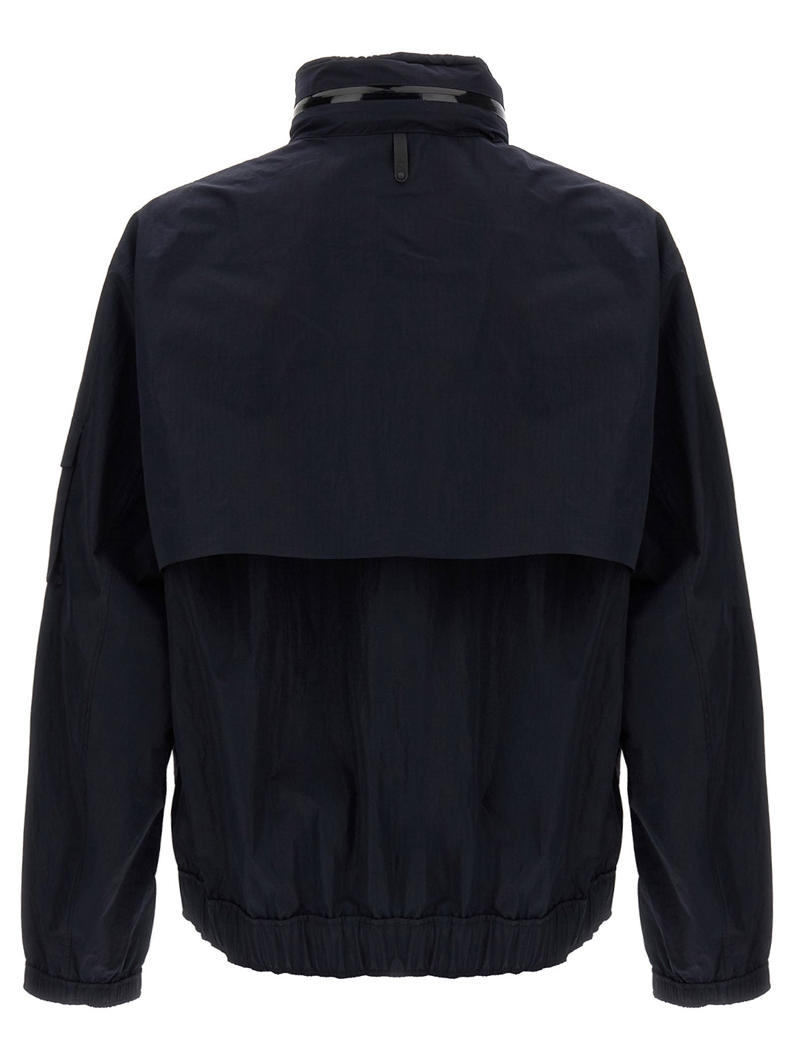 Hooded Windbreaker Jacket by Mackage for men in polyamide blue showcases a urban chic silhouette, detailed with a urban chic hooded neckline and functional breathable-design, hooded & windproof for a polished finish.