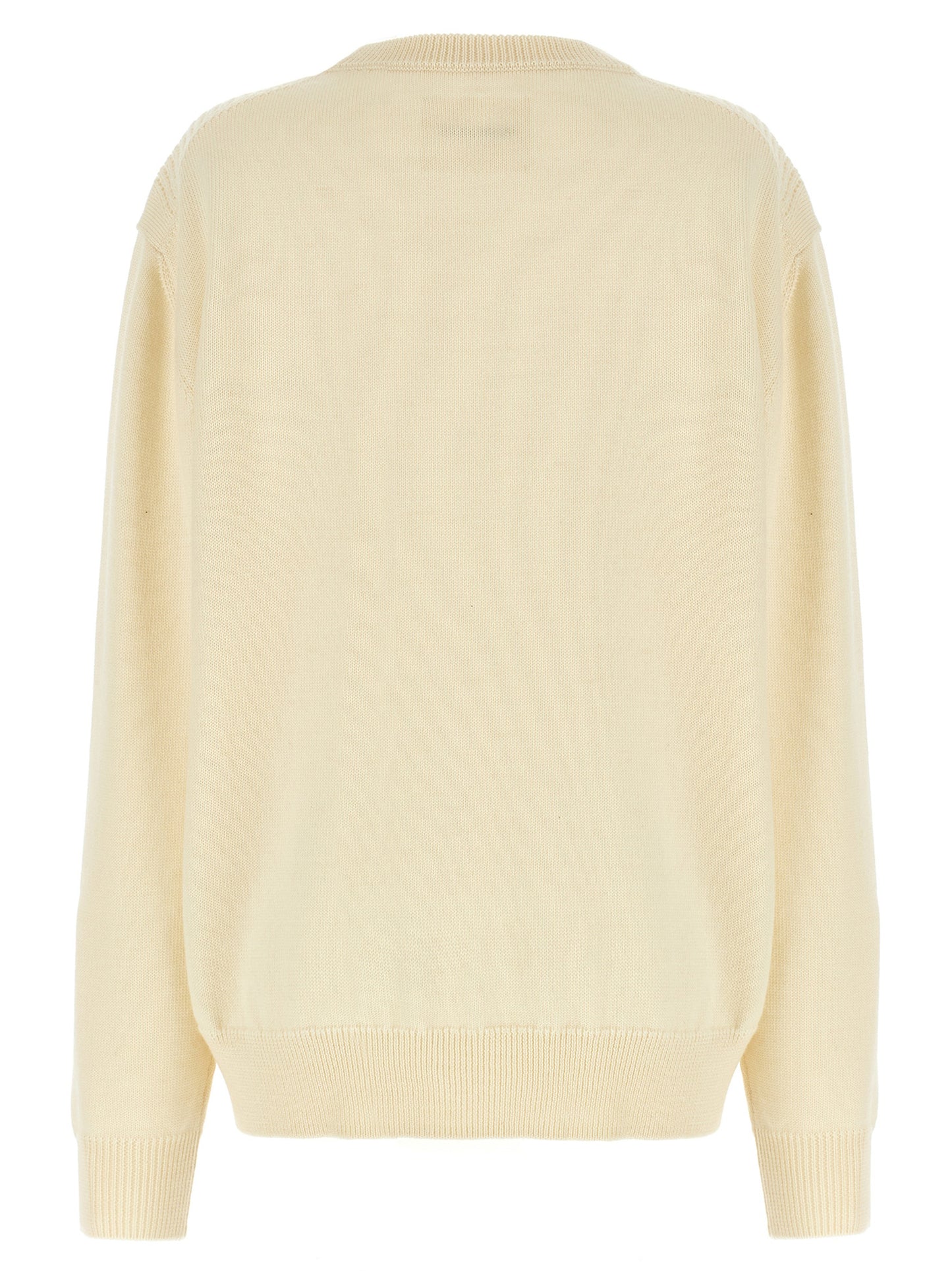 Cardigan by Jil Sander for men in wool white features an crisp silhouette, showcasing a sophisticated crew neckline and detail for a truly crisp finish.