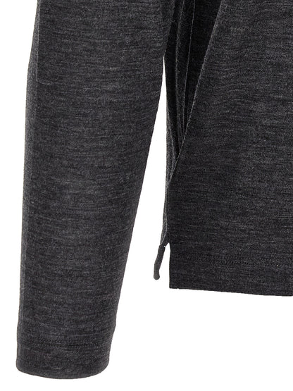 Activewear T-Shirt by ZANONE for men in virgin wool gray features a dynamic silhouette with and enhanced by functional .