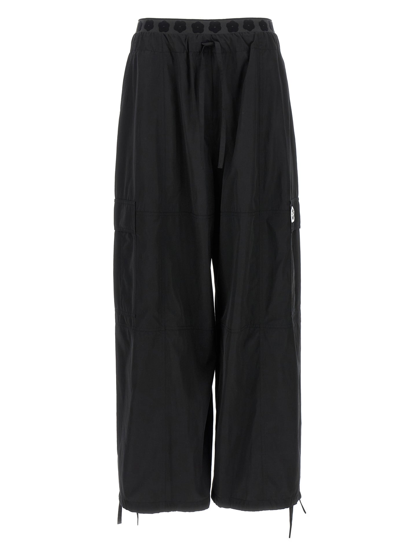 Cargo Pants by Kenzo for women in cotton polyester black features an urban chic with a and long, creating a urban chic aesthetic for "Moon Behind the Hill".