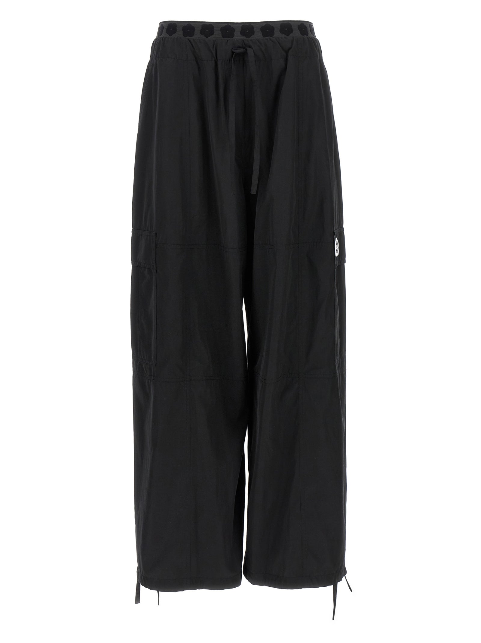 Cargo Pants by Kenzo for women in cotton polyester black features an urban chic with a and long, creating a urban chic aesthetic for "Moon Behind the Hill".