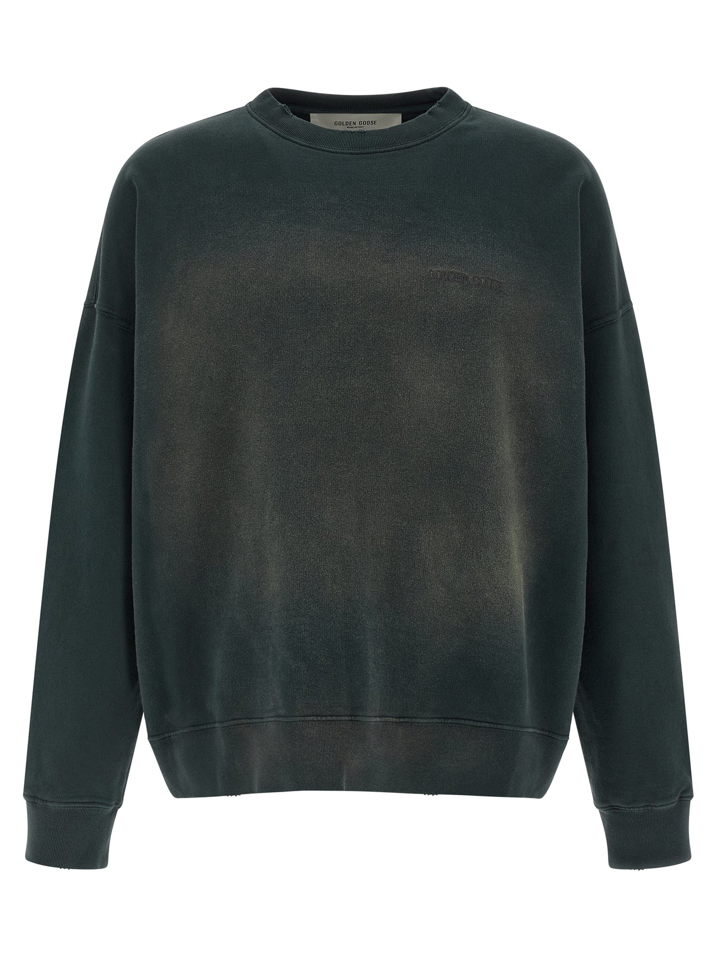 Sweatshirt by Golden Goose for men in cotton black features an magnificent silhouette, showcasing a sophisticated crew neckline and long-sleeve detail for a truly magnificent finish.