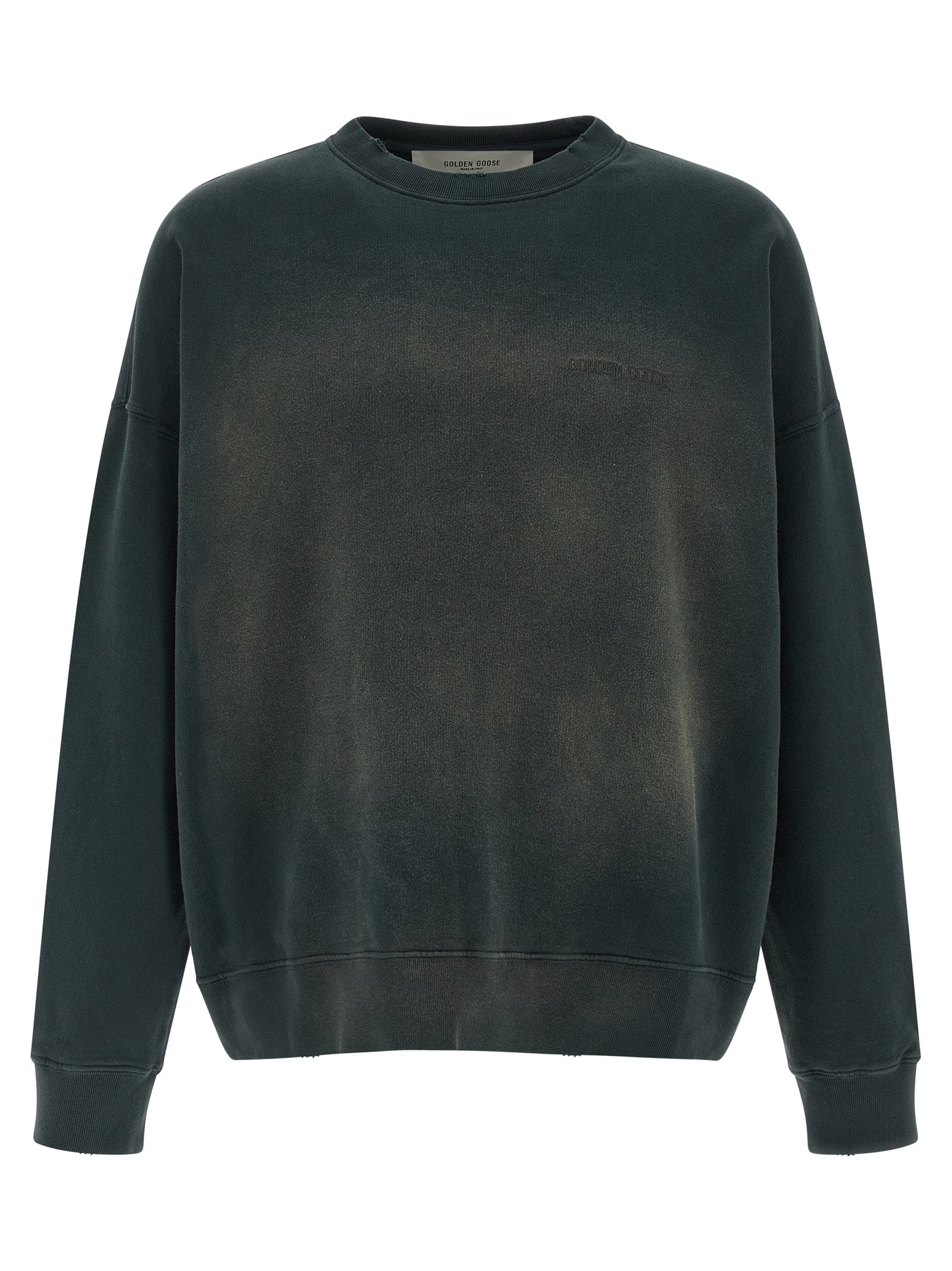 Sweatshirt by Golden Goose for men in cotton black features an magnificent silhouette, showcasing a sophisticated crew neckline and long-sleeve detail for a truly magnificent finish.
