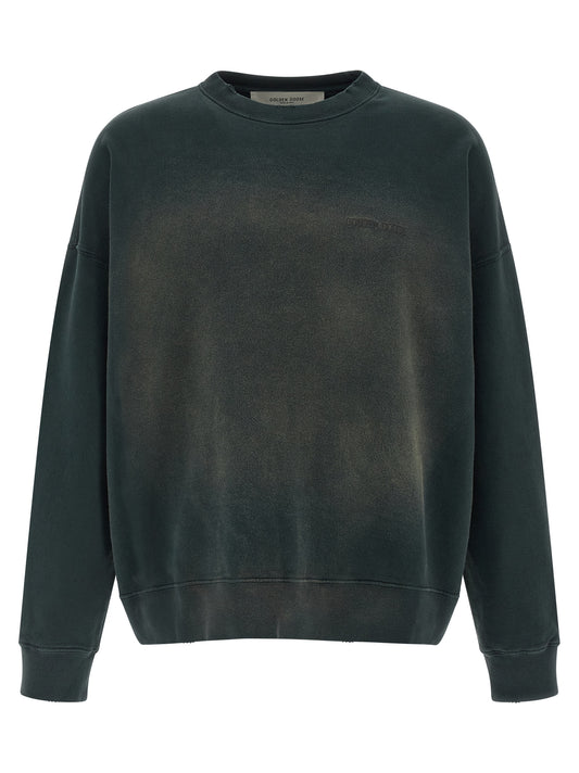 Sweatshirt by Golden Goose for men in cotton black features an magnificent silhouette, showcasing a sophisticated crew neckline and long-sleeve detail for a truly magnificent finish.