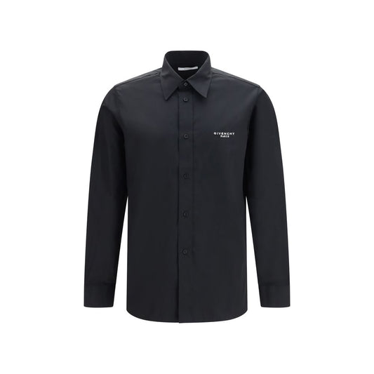 Dress Shirt by Givenchy for men in cotton black presents a discerning silhouette, showcasing a sophisticated and long-sleeve for a truly discerning finish.
