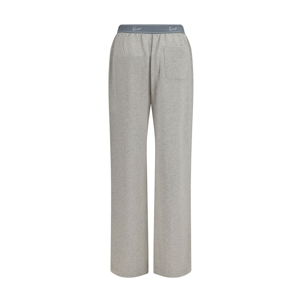 Joggers by Kenzo for women in cotton gray & signature presents a refined pantology silhouette, artfully defined by a refined pantology relaxed-fit & regular-fit, long, and a sophisticated .
