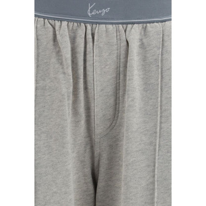 Joggers by Kenzo for women in cotton gray & signature features an sartorial relaxed-fit & regular-fit and long with a cut for a sartorial finish.