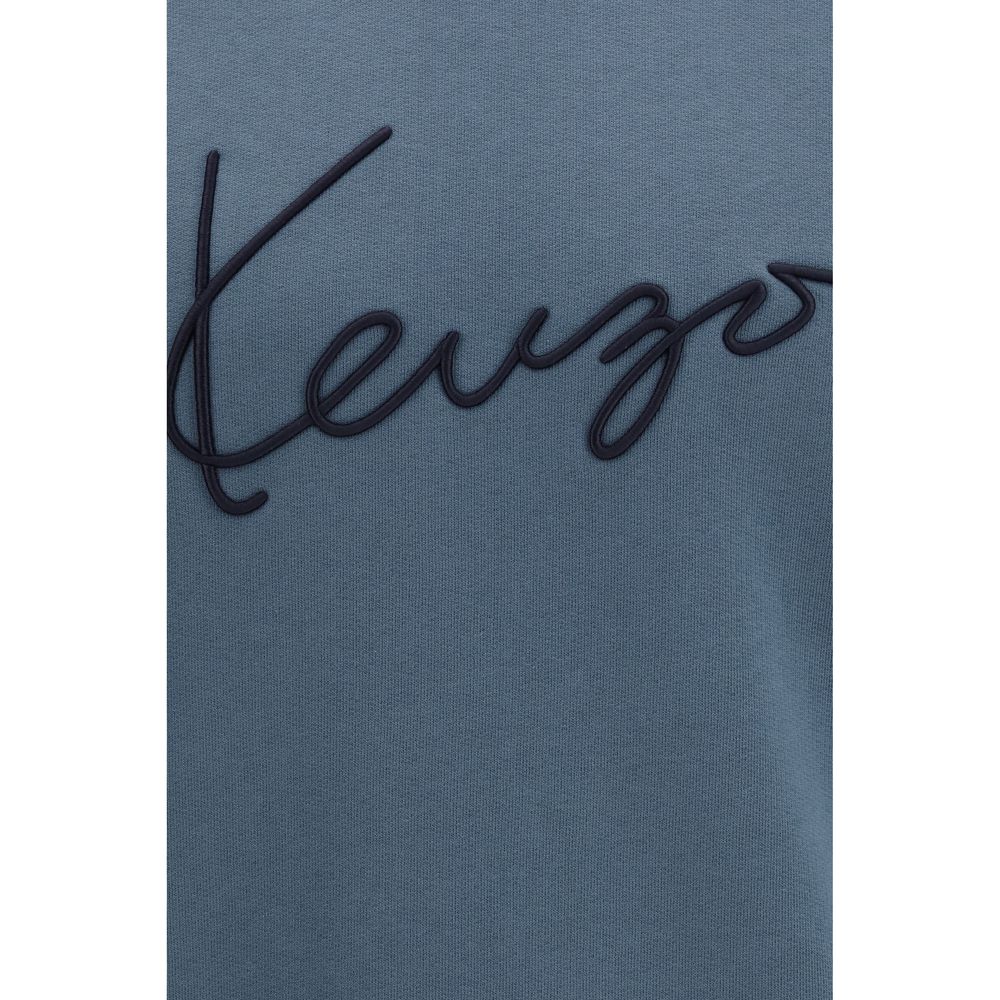 Sweatshirt by Kenzo for men in cotton blue & signature features an magnificent silhouette, showcasing a sophisticated crew neckline and detail for a truly magnificent finish.
