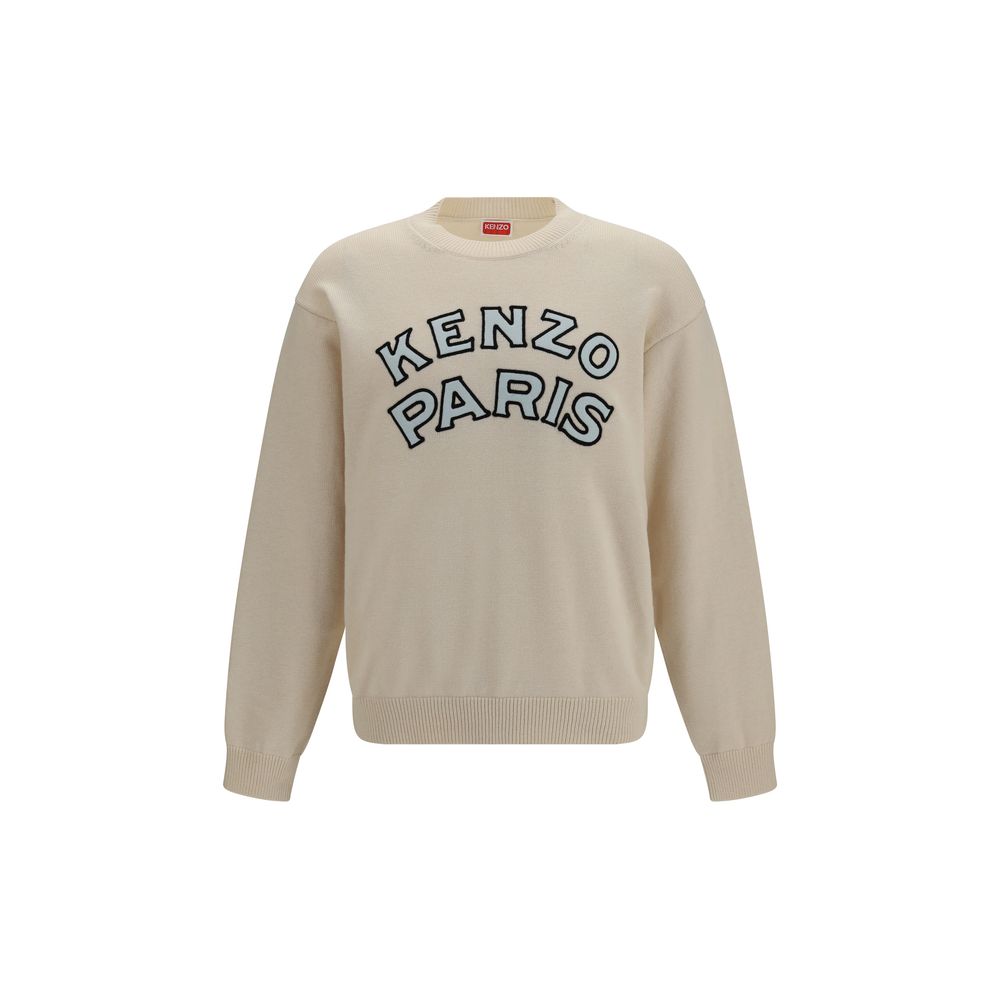 Sweatshirt by Kenzo for men in cotton & merino wool beige & signature features a unrivaled silhouette with a refined crew neckline and unrivaled long-sleeve detailing for a sophisticated look.