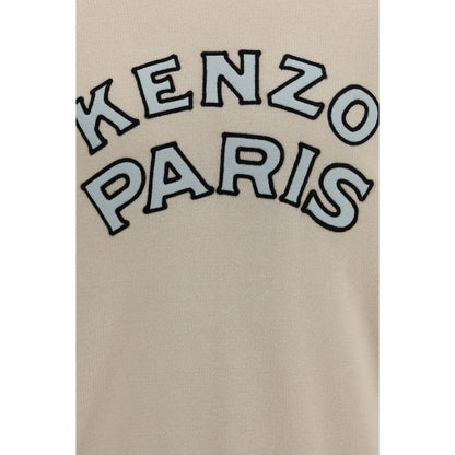 Sweatshirt by Kenzo for men in cotton & merino wool beige & signature features an enviable silhouette, showcasing a premium and refined crew neckline for a truly enviable finish.
