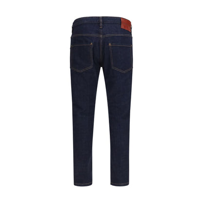 Jeans by Dsquared² for men in stretch denim cotton blue & signature features a refined silhouette with a refined straight-leg, regular-fit & slim, defined by a and a refined long for a refined finish.