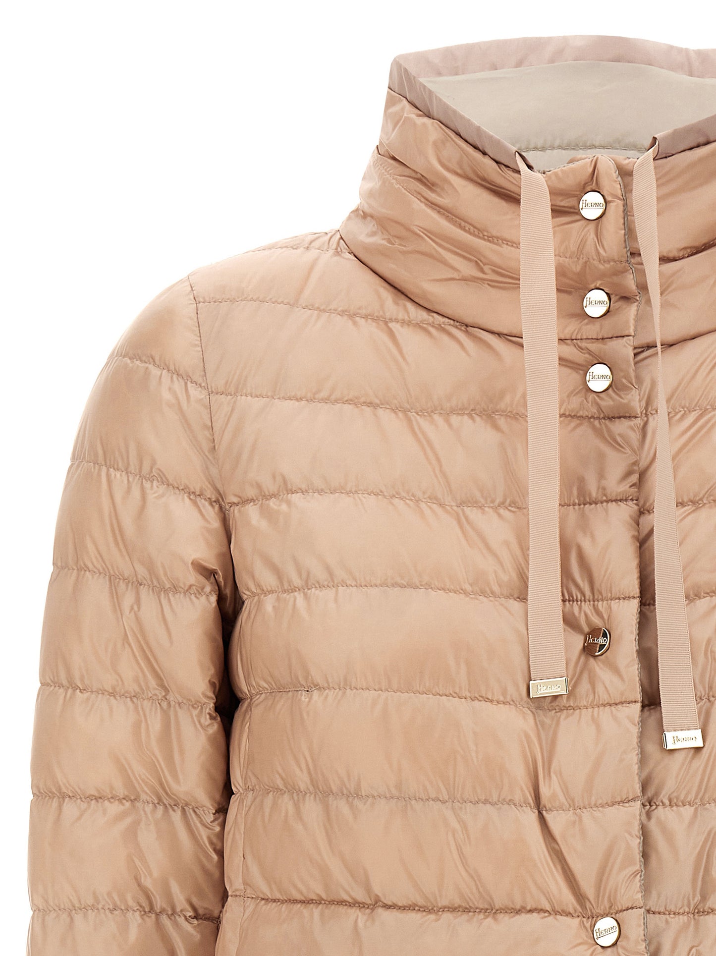Puffer Jacket by Herno for women in nylon & goose-down multicolor features an contemporary silhouette, showcasing a sophisticated high-neck neckline and contemporary pockets & insulated for a truly refined look.