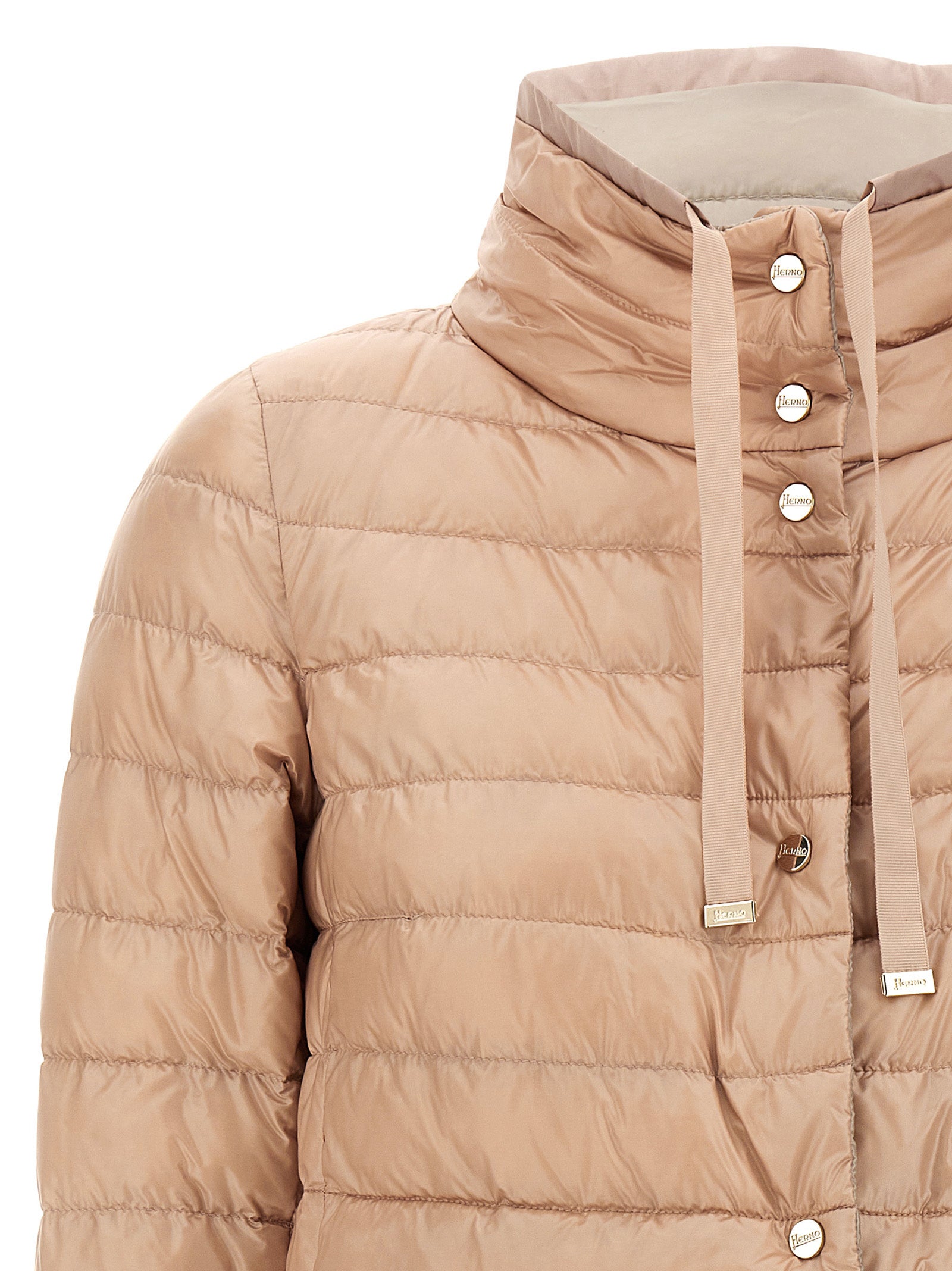 Puffer Jacket by Herno for women in nylon & goose-down multicolor features an contemporary silhouette, showcasing a sophisticated high-neck neckline and contemporary pockets & insulated for a truly refined look.