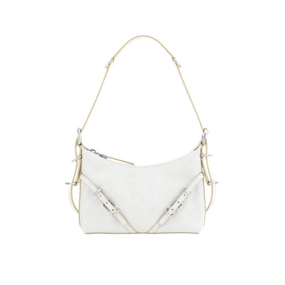 Shoulder Bag by Givenchy for women in leather silver & white features a stately silhouette, showcasing a secure zipper, ample , and stately shoulder-strap for a stately finish.