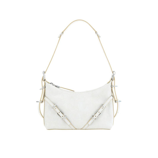 Shoulder Bag by Givenchy for women in leather silver & white features a stately silhouette, showcasing a secure zipper, ample , and stately shoulder-strap for a stately finish.