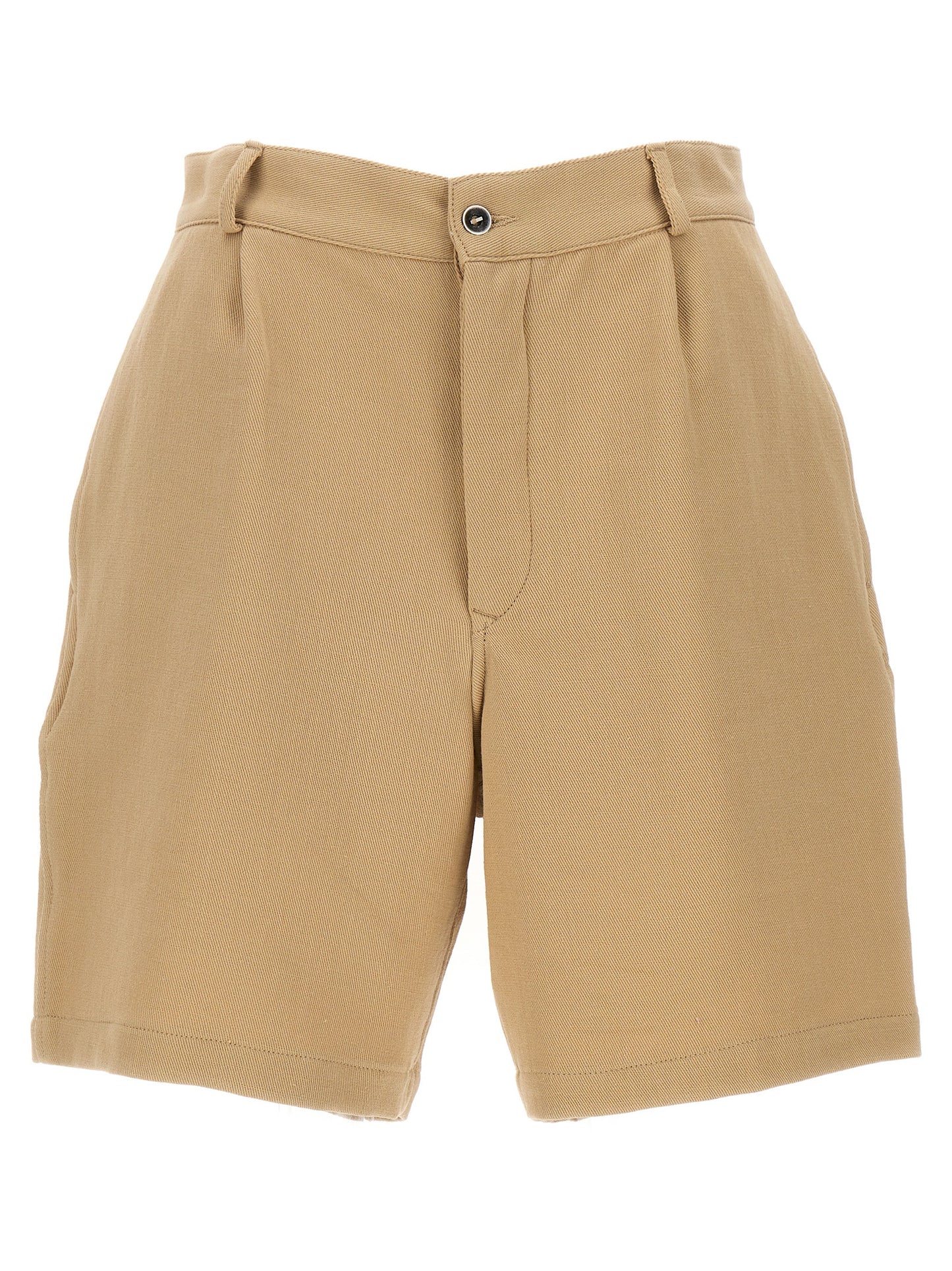 Fortela Women's Cotton Bermuda Shorts - Beige