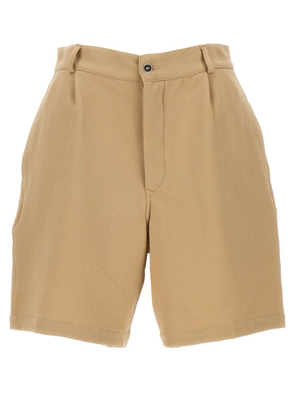 Fortela Women's Cotton Bermuda Shorts - Beige