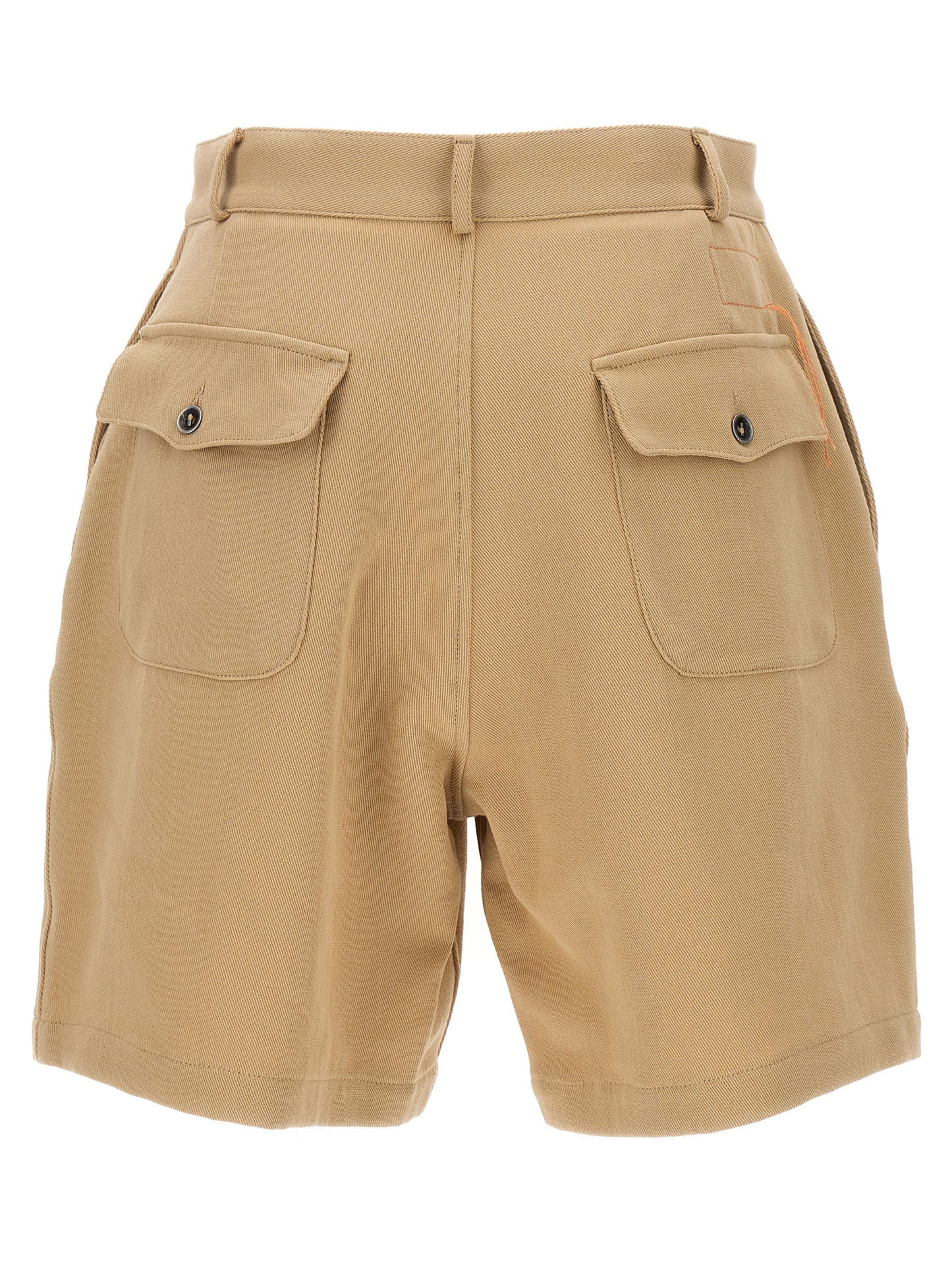 Fortela Women's Cotton Bermuda Shorts - Beige