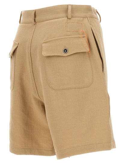 Fortela Women's Cotton Bermuda Shorts - Beige
