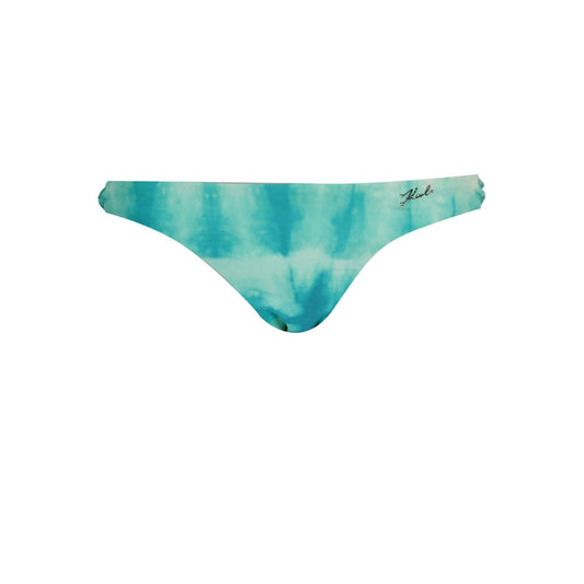 Swim Briefs by Karl Lagerfeld for women in stretch polyamide azzurro features an sartorial silhouette, showcasing the refined aesthetic of Women's Stretch Polyamide Swim Briefs with a sartorial cut designed for the modern shoreline.