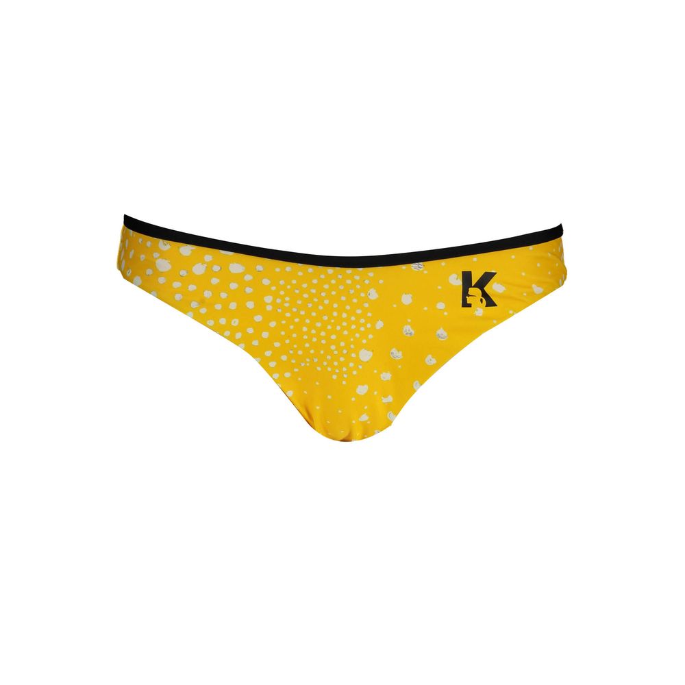 Swim Briefs by Karl Lagerfeld for women in stretch polyamide yellow features an riviera ready silhouette, showcasing the riviera ready Women's Stretch Polyamide Swim Briefs design with a streamlined fit ideal for performance and style.