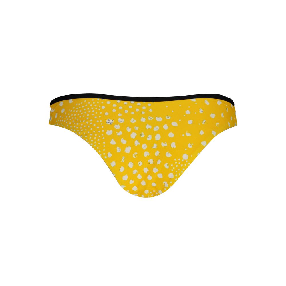 Swim Briefs by Karl Lagerfeld for women in stretch polyamide yellow features a sleek silhouette from the Women's Stretch Polyamide Swim Briefs collection, showcasing a sleek cut designed for a sleek fit.