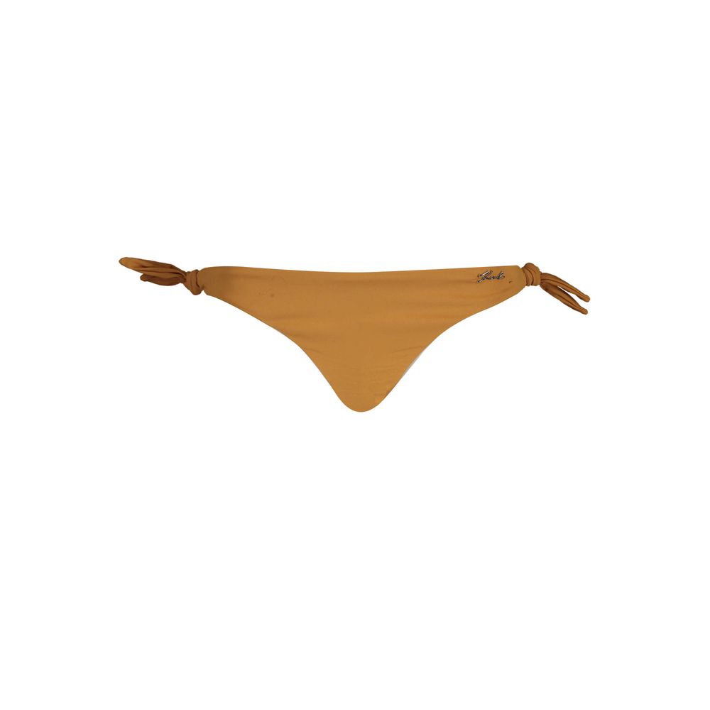 Swim Briefs by Karl Lagerfeld for women in stretch polyamide brown features an riviera ready silhouette, showcasing the riviera ready Women's Stretch Polyamide Swim Briefs design with a streamlined fit ideal for performance and style.