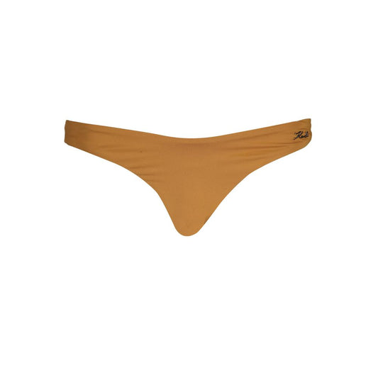 Swim Briefs by Karl Lagerfeld for women in leather & stretch polyamide black & brown features a sleek silhouette from the Women's Leather & Stretch Polyamide Swim Briefs collection, showcasing a sleek cut designed for a sleek fit.