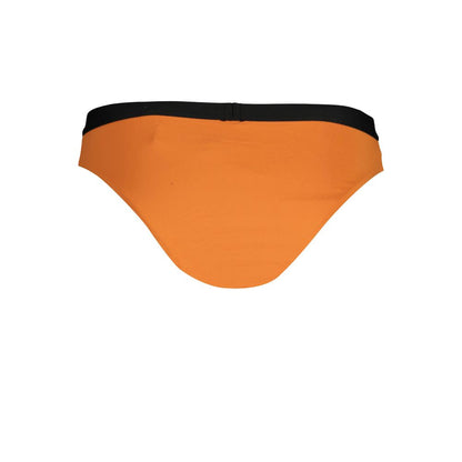 Swim Briefs by Karl Lagerfeld for women in stretch polyamide orange features a riviera ready silhouette from the Waves Women's Stretch Polyamide Swim Briefs collection, showcasing a riviera ready finish with a streamlined riviera ready fit.
