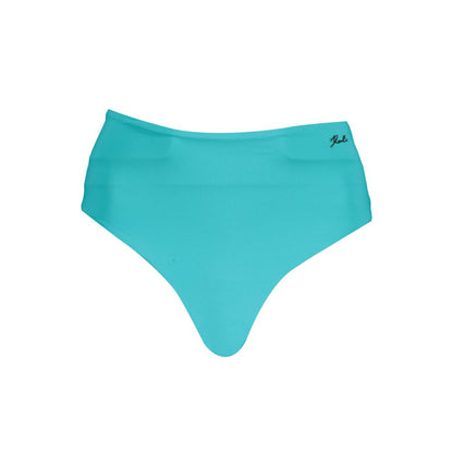 Swim Briefs by Karl Lagerfeld for women in stretch polyamide azzurro features an sartorial silhouette, showcasing the refined aesthetic of Women's Stretch Polyamide Swim Briefs with a sartorial cut designed for the modern shoreline.