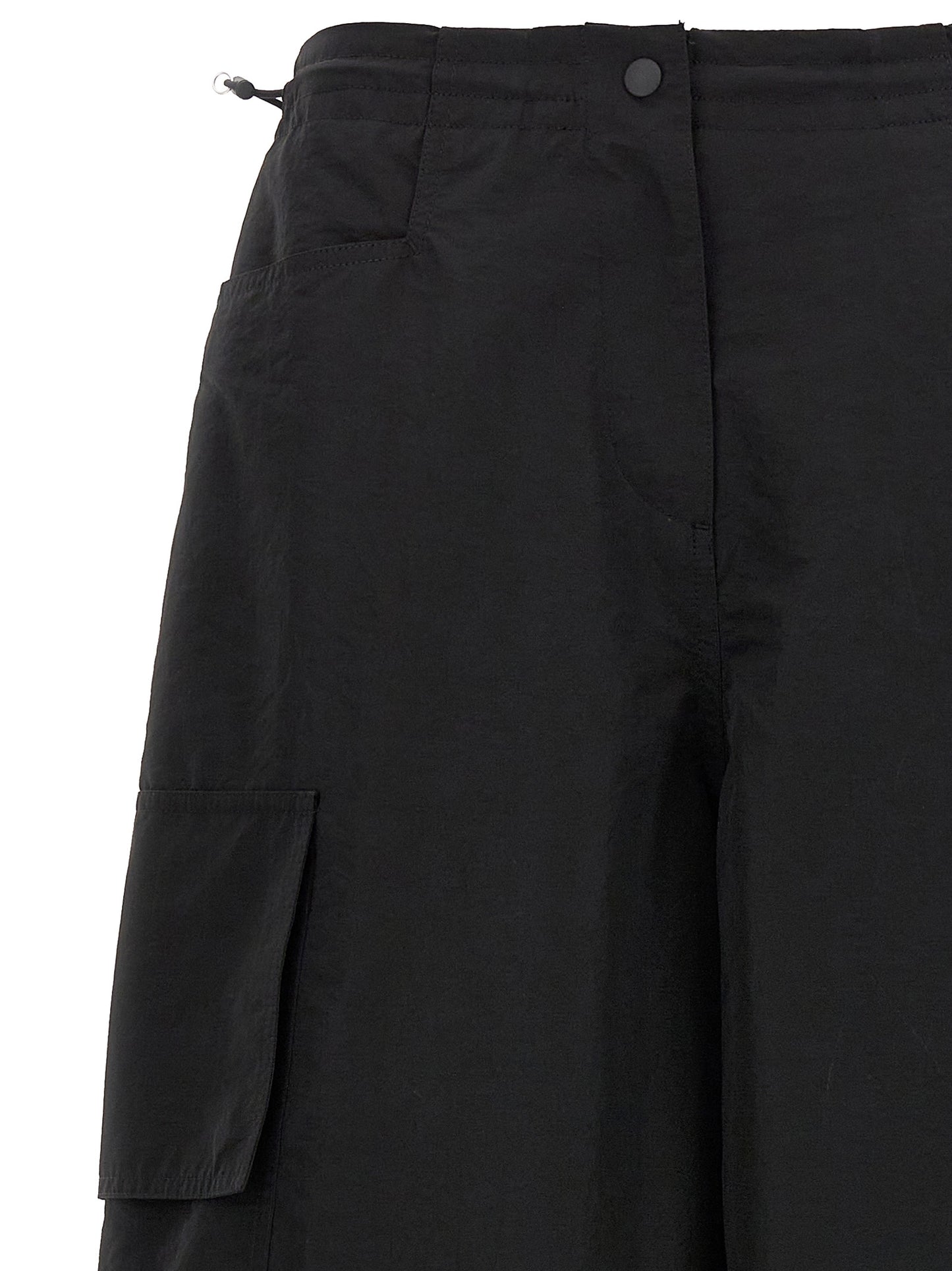 Casual Pants by Palm Angels for women in nylon & polyester black features an sartorial and long with a cut for a sartorial finish.