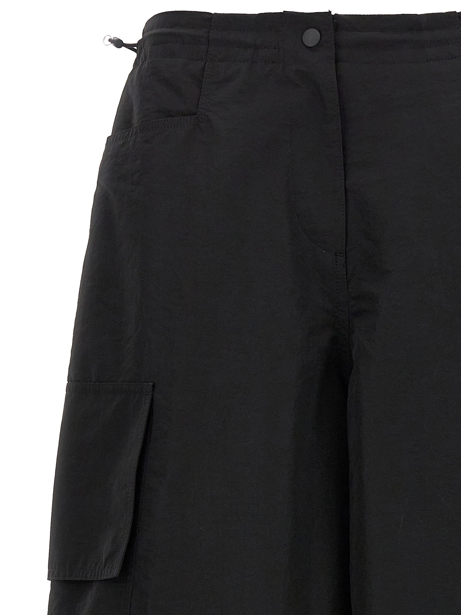 Casual Pants by Palm Angels for women in nylon & polyester black features an sartorial and long with a cut for a sartorial finish.