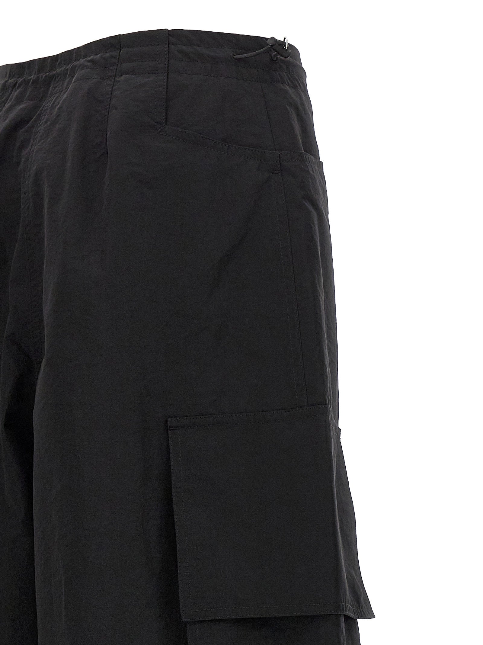 Casual Pants by Palm Angels for women in nylon & polyester black features an refined tailoring silhouette, showcasing a premium with a and long cut for a refined tailoring look.