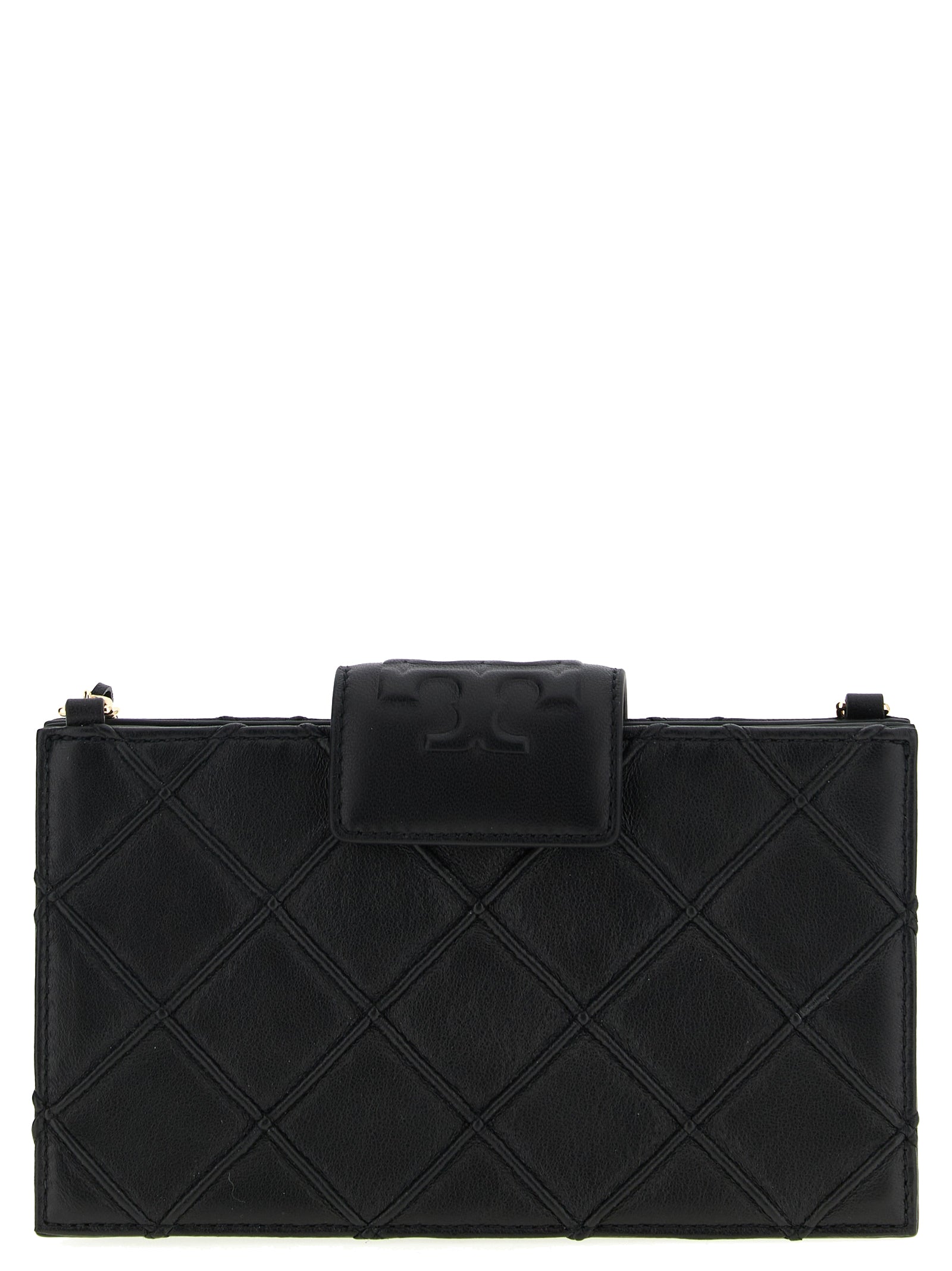 Cardholder Card Case by Tory Burch for women in polyester black features an refined silhouette from the Fleming Polyester Cardholder Card Case collection, highlighting refined card-organization for a premium and sophisticated look.