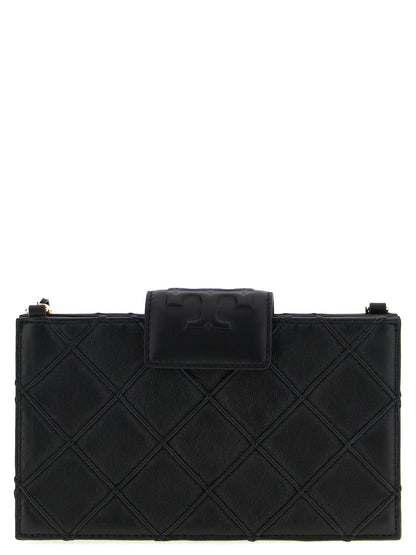 Cardholder Card Case by Tory Burch for women in polyester black features an refined silhouette from the Fleming Polyester Cardholder Card Case collection, highlighting refined card-organization for a premium and sophisticated look.
