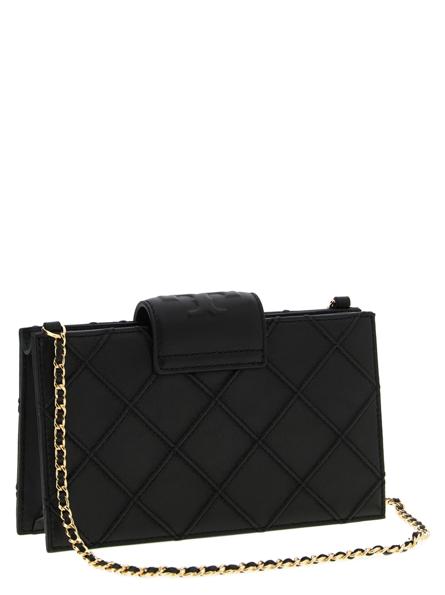 Cardholder Card Case by Tory Burch for women in polyester black features an refined silhouette from the Fleming Polyester Cardholder Card Case collection, highlighting refined card-organization for a premium and sophisticated look.