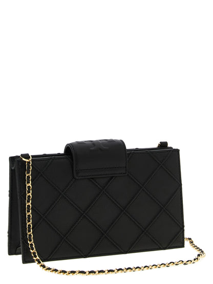 Cardholder Card Case by Tory Burch for women in polyester black features an refined silhouette from the Fleming Polyester Cardholder Card Case collection, highlighting refined card-organization for a premium and sophisticated look.