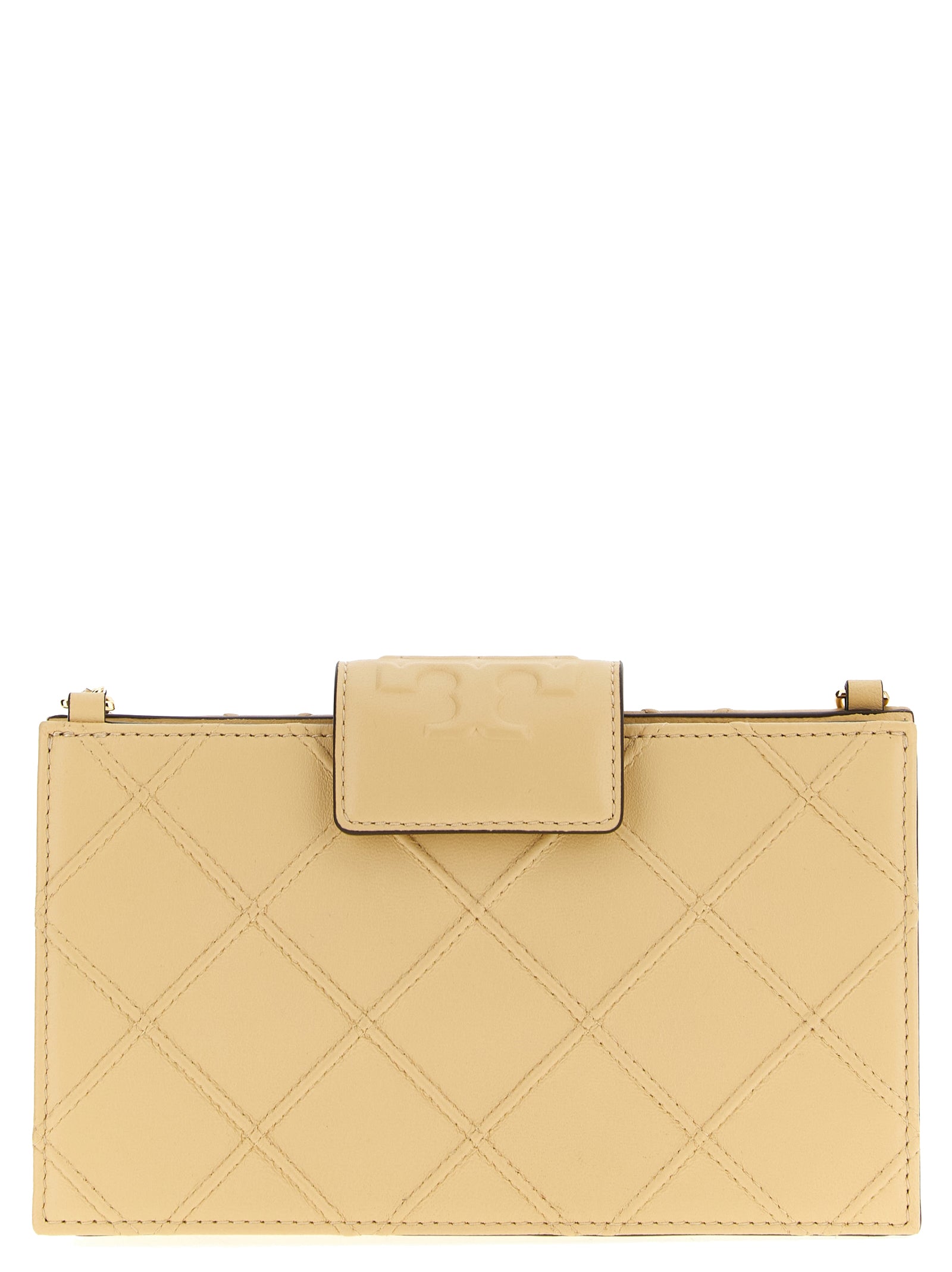 Cardholder Card Case by Tory Burch for women in polyester beige showcases a couture-grade silhouette from the Fleming Polyester Cardholder Card Case collection, highlighting functional card-organization for a couture-grade finish.
