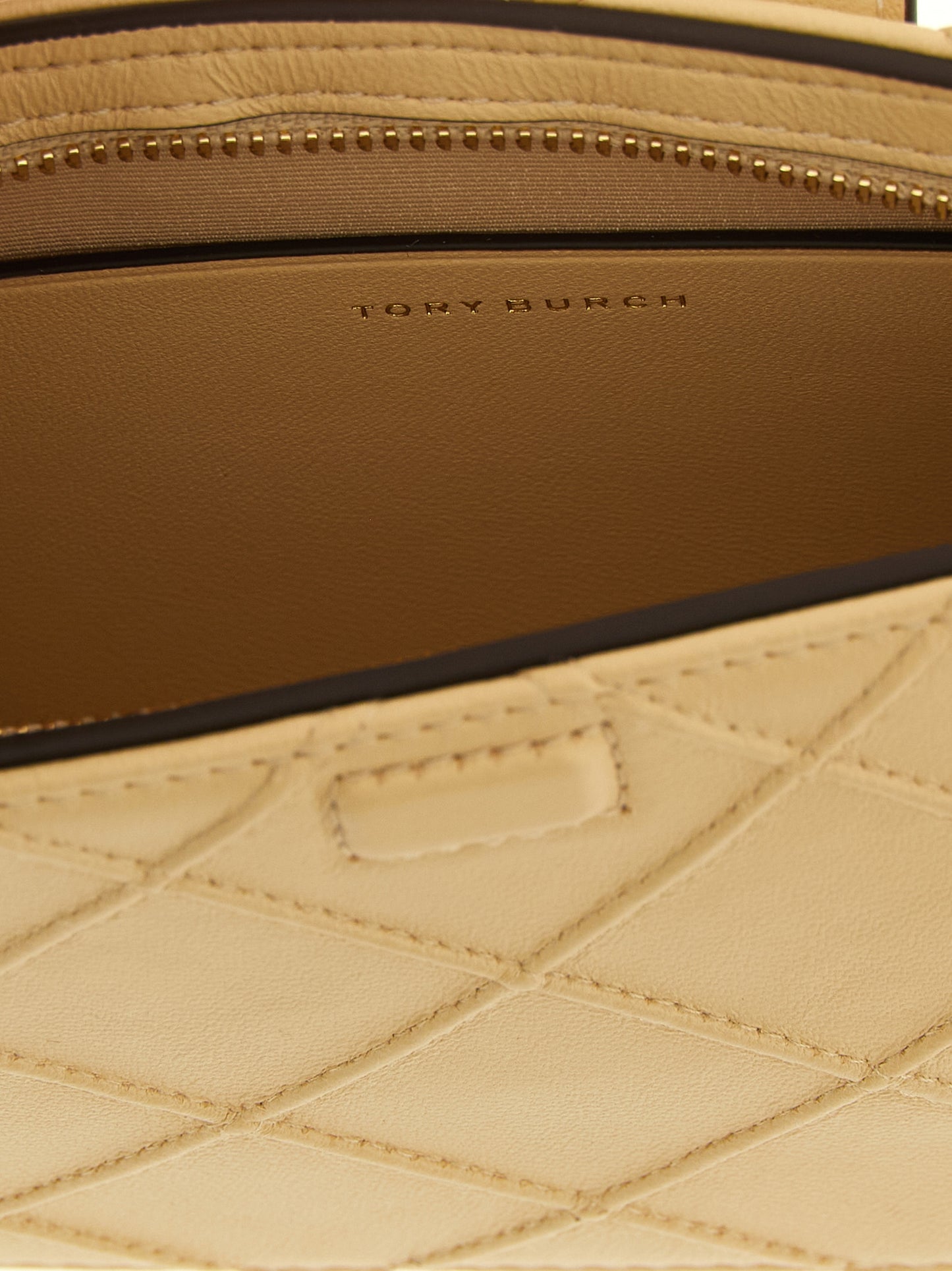 Cardholder Card Case by Tory Burch for women in polyester beige features an refined design, elegantly showcasing the refined Fleming Polyester Cardholder Card Case aesthetic while integrating sophisticated card-organization.