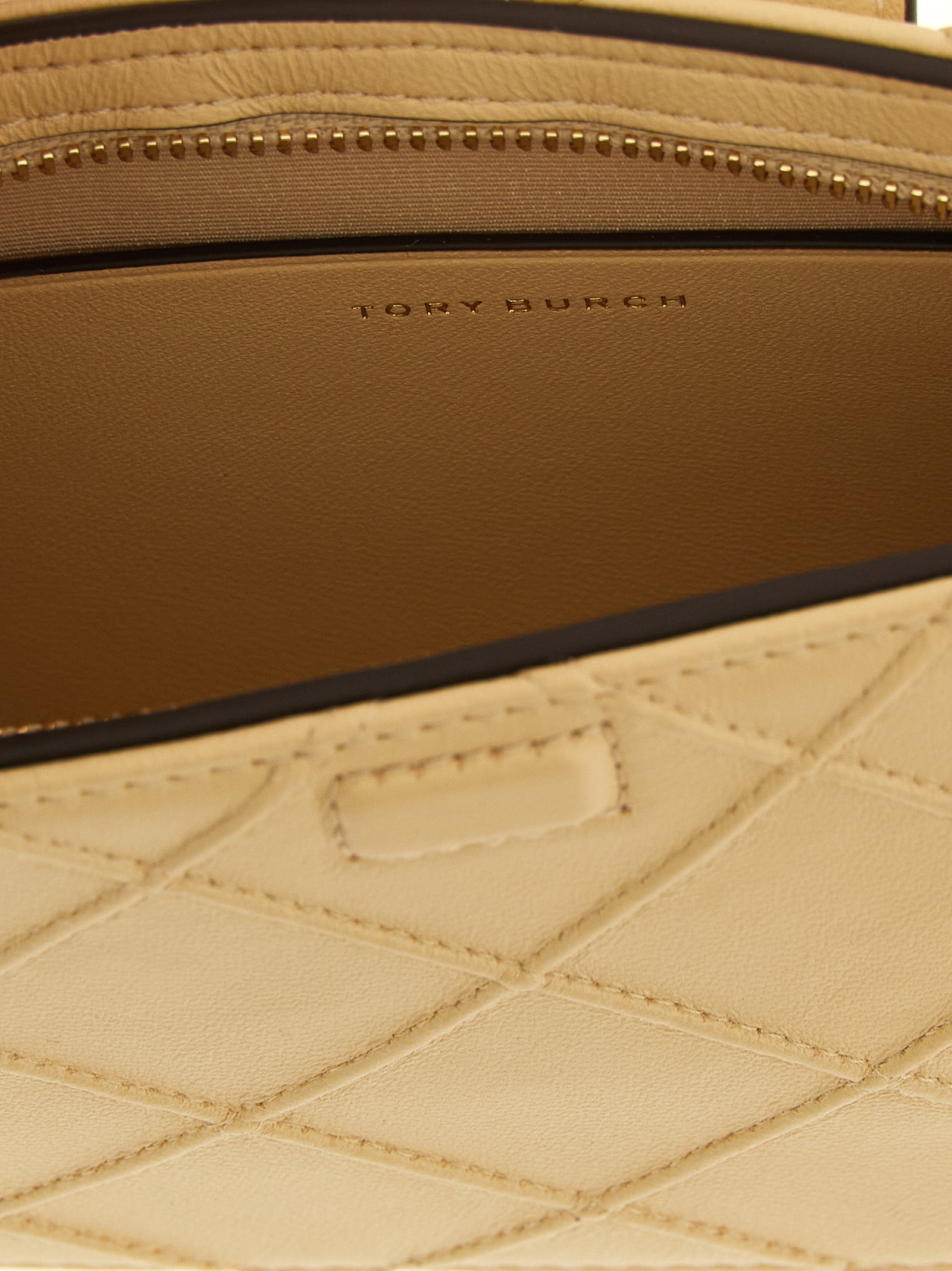 Cardholder Card Case by Tory Burch for women in polyester beige features an refined design, elegantly showcasing the refined Fleming Polyester Cardholder Card Case aesthetic while integrating sophisticated card-organization.