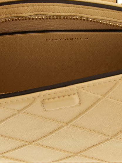 Cardholder Card Case by Tory Burch for women in polyester beige features an refined design, elegantly showcasing the refined Fleming Polyester Cardholder Card Case aesthetic while integrating sophisticated card-organization.