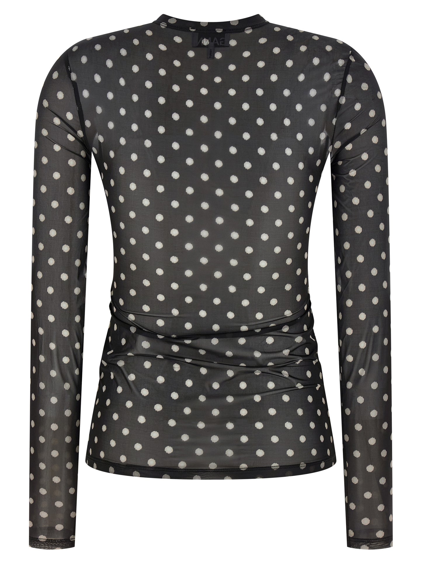 Sweatshirt by Ganni for women in stretch polyester black, transparent & print features an enviable silhouette, showcasing a premium and refined crew neckline for a truly enviable finish.
