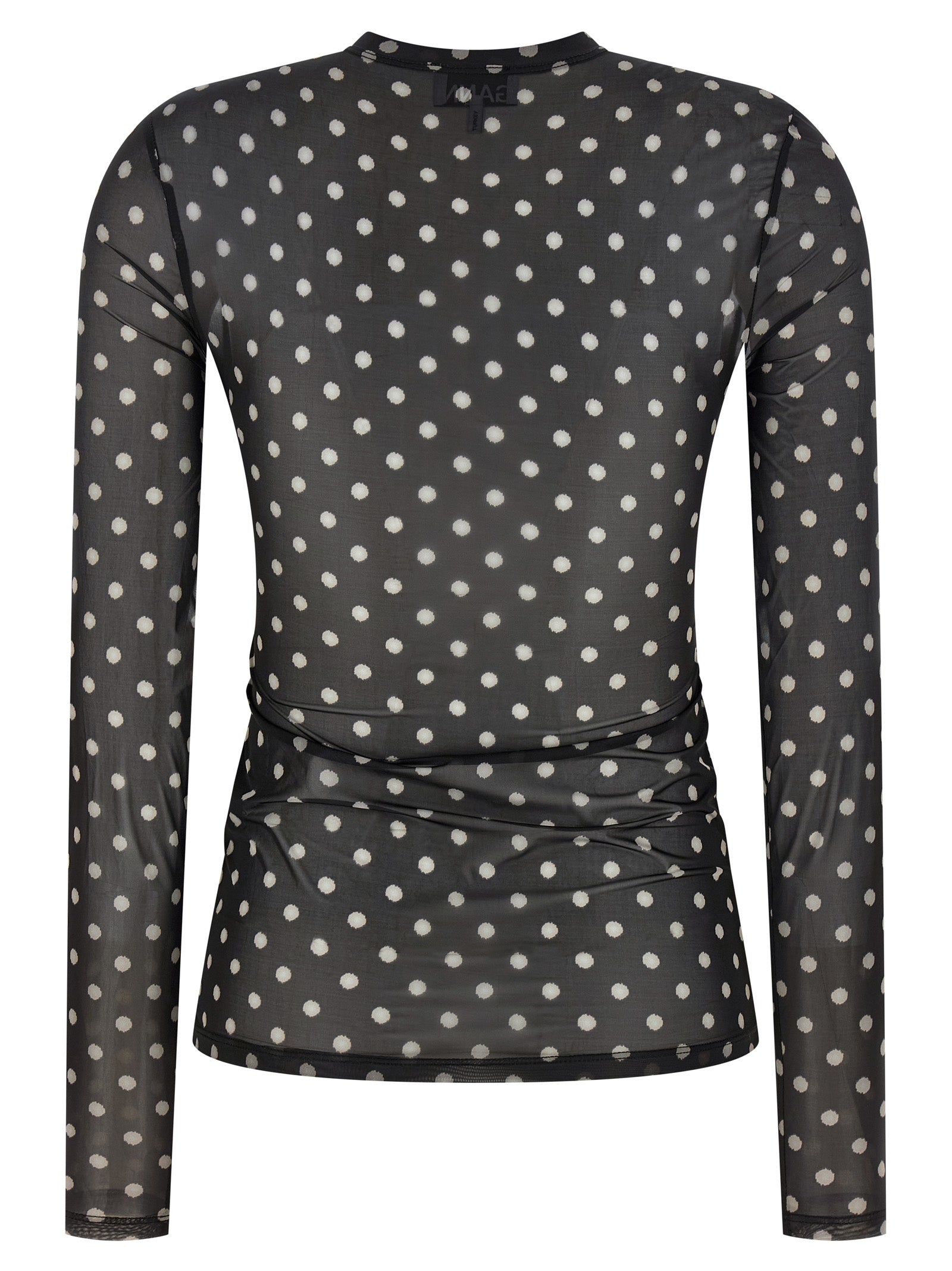 Sweatshirt by Ganni for women in stretch polyester black, transparent & print features an enviable silhouette, showcasing a premium and refined crew neckline for a truly enviable finish.