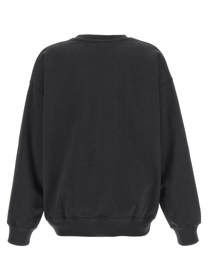 Sweatshirt by Ganni for women in organic cotton & rhinestone black & print features an magnificent silhouette, showcasing a sophisticated and detail for a truly magnificent finish.