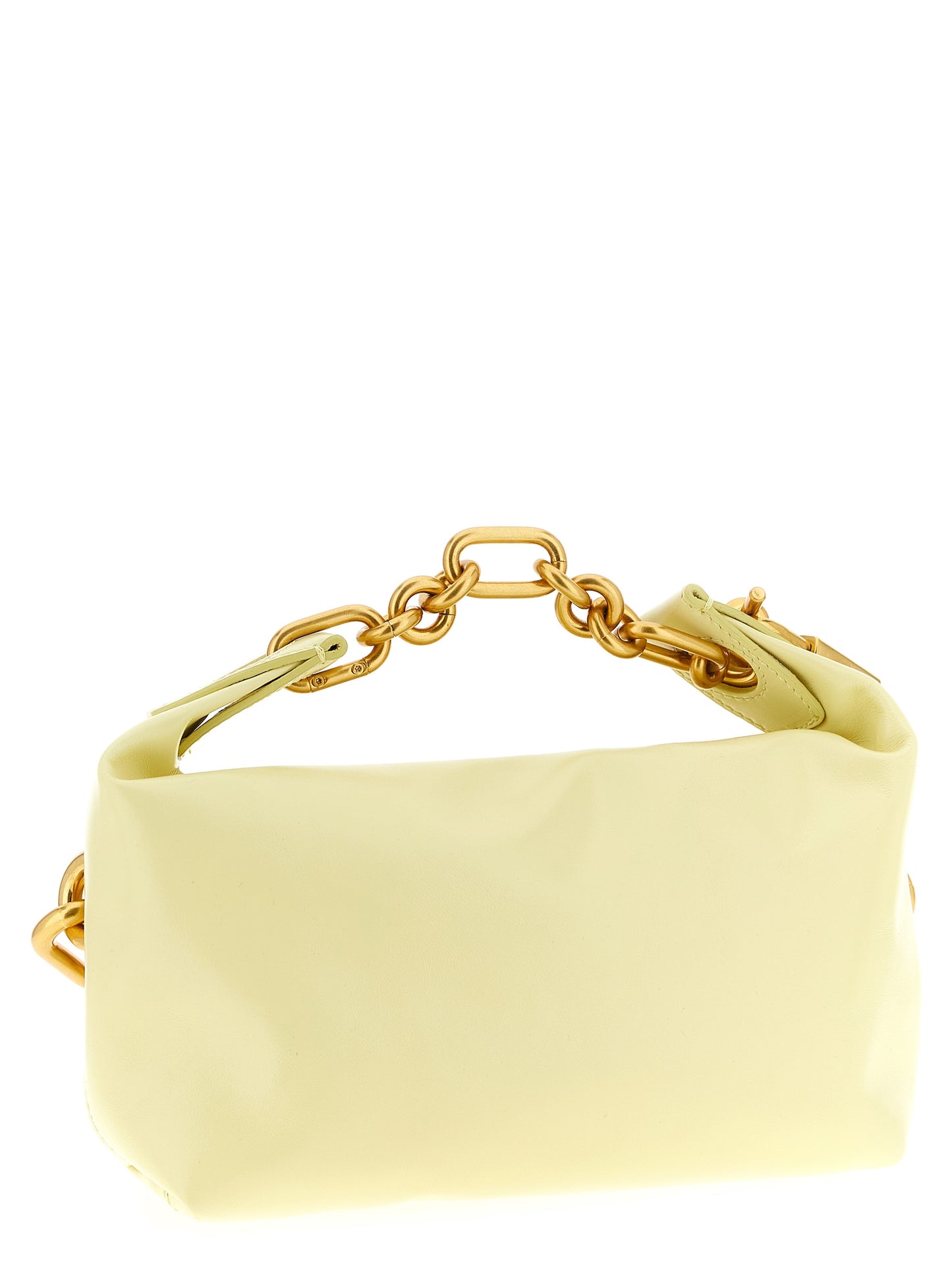 Balmain Bos Taurus Calf Suede Leather Mini Handbag - Bicolour Gold Yellow