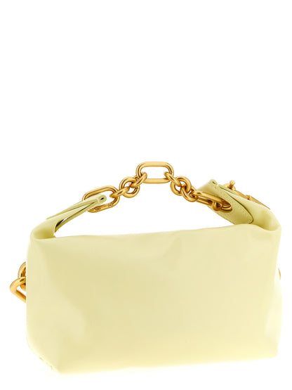 Balmain Bos Taurus Calf Suede Leather Mini Handbag - Bicolour Gold Yellow